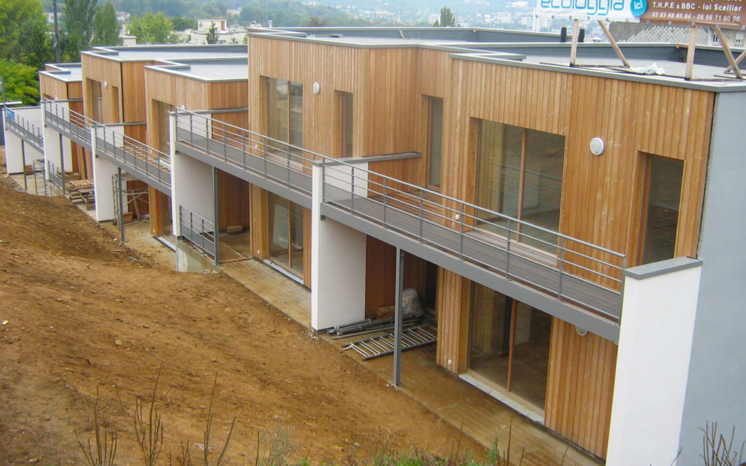Isolation extérieure immeuble à ossature bois – Chantier Ecologgia Brabois Nancy