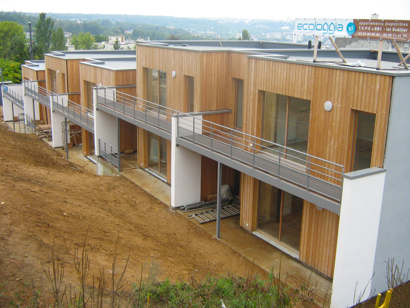 Isolation extérieure immeuble à ossature bois – Chantier Ecologgia Brabois Nancy