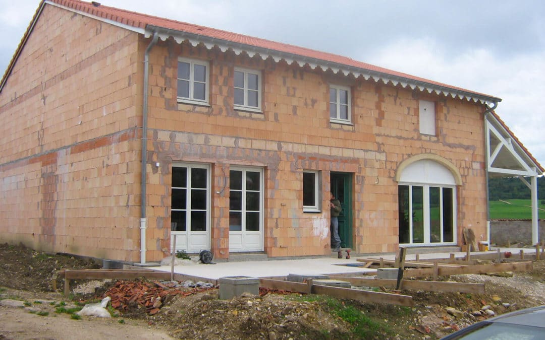 Réalisation façade pavillon neuf à Eulmont en Meurthe-en-Moselle (54)