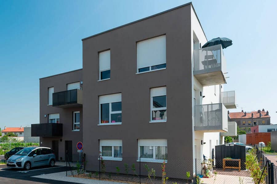 Isolation thermique extérieure d’un immeuble dans un éco-quartier à Lunéville