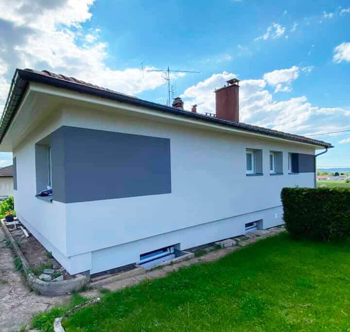 Isolation par l'extérieur d'une maison à Corcieux, Lorraine