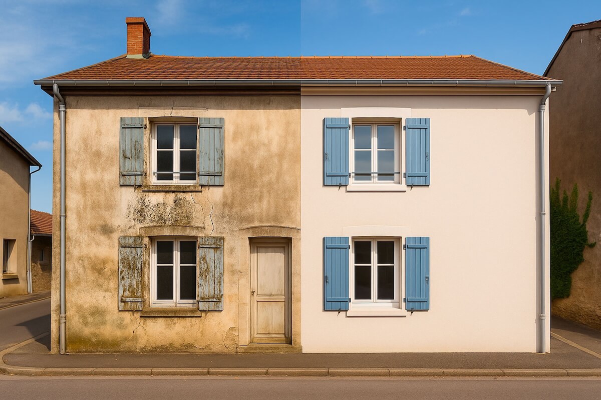 Enduiest Lorraine - Des façades ravalées donnent une impression de confort, de sécurité et de durabilité aux futurs acheteurs.
