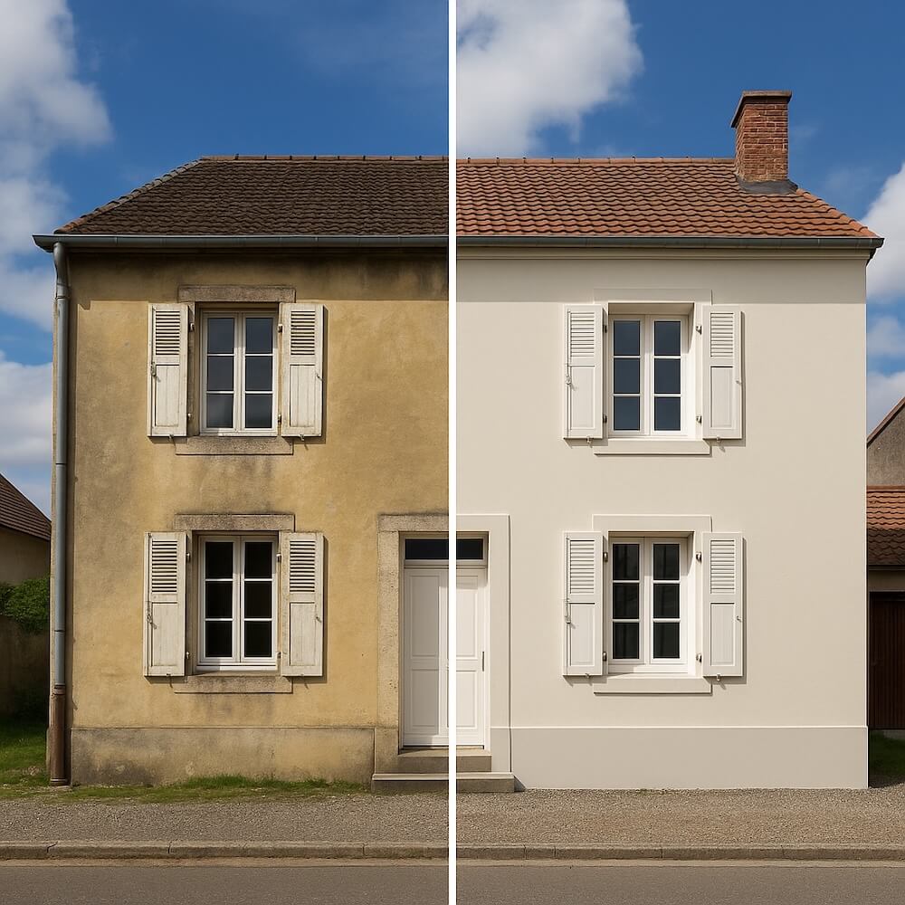 Enduiest Lorraine Nancy - Ravalement de façade + ITE : Une rénovation complète pour valoriser votre patrimoine et améliorer la performance énergétique de votre maison.