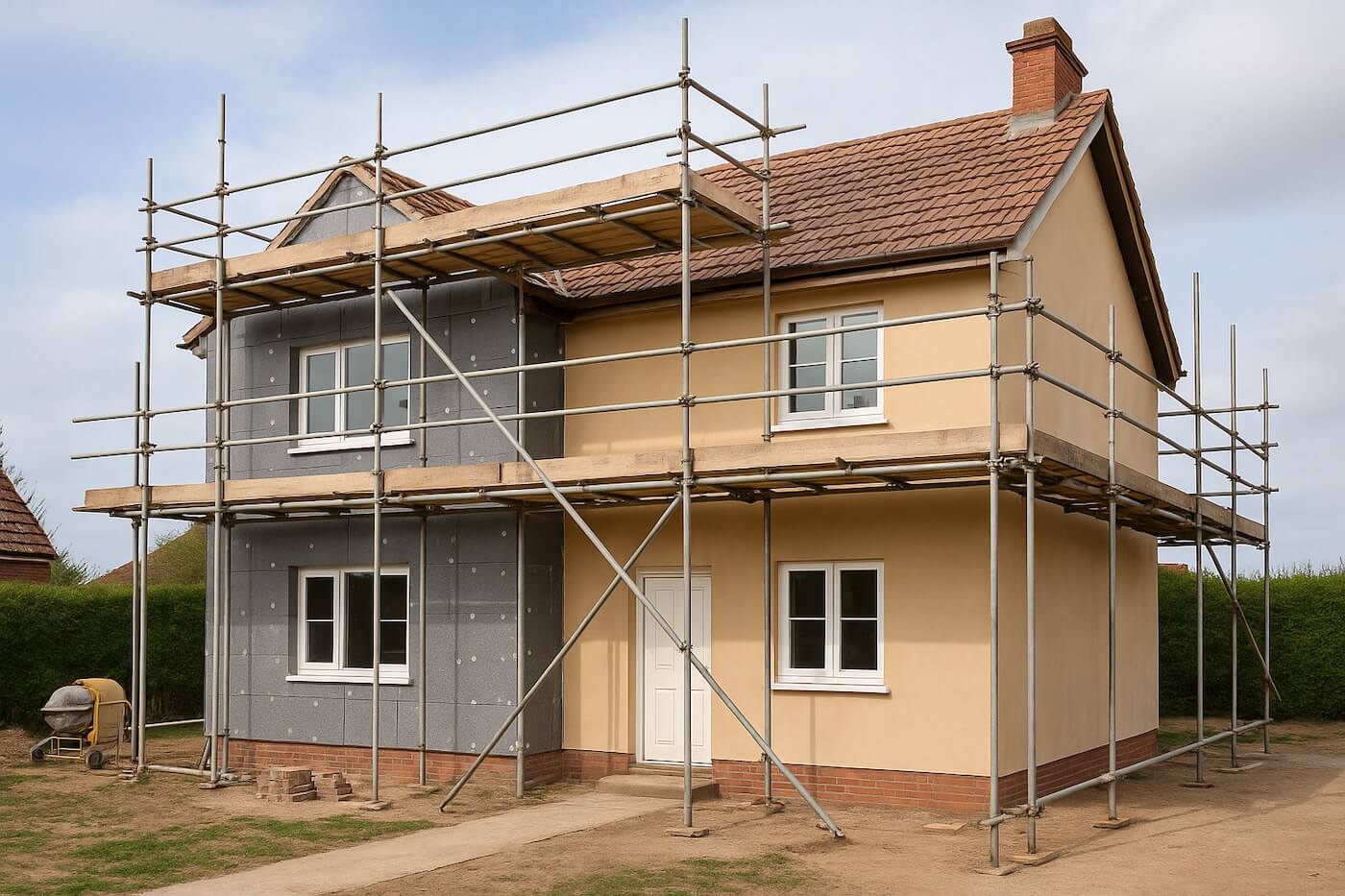Enduiest Lorraine - Ravalement de façade + ITE : Une rénovation complète pour valoriser votre patrimoine et améliorer la performance énergétique de votre maison.