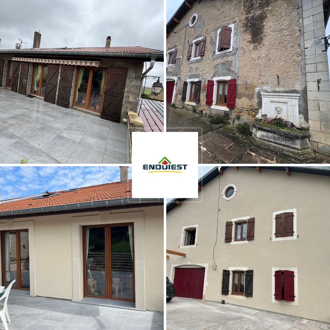 Ravalement de façades à la chaux aérienne