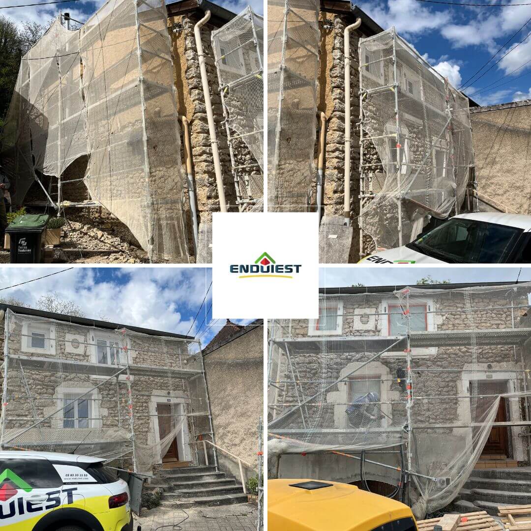 Enduiest Lorraine - Ravalement de façades complet avec application d'un enduit à la chaux